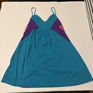 Junior Girls Size 11-13 Ocean Pacific Color Block Sundress With Back Tie